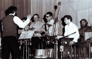 Папа Леша в джазовой студии Москворечье. 1984 год.